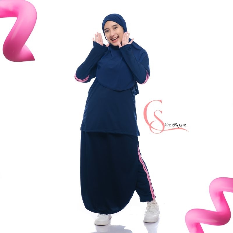 Setelan Pakaian Olahraga Wanita Muslimah