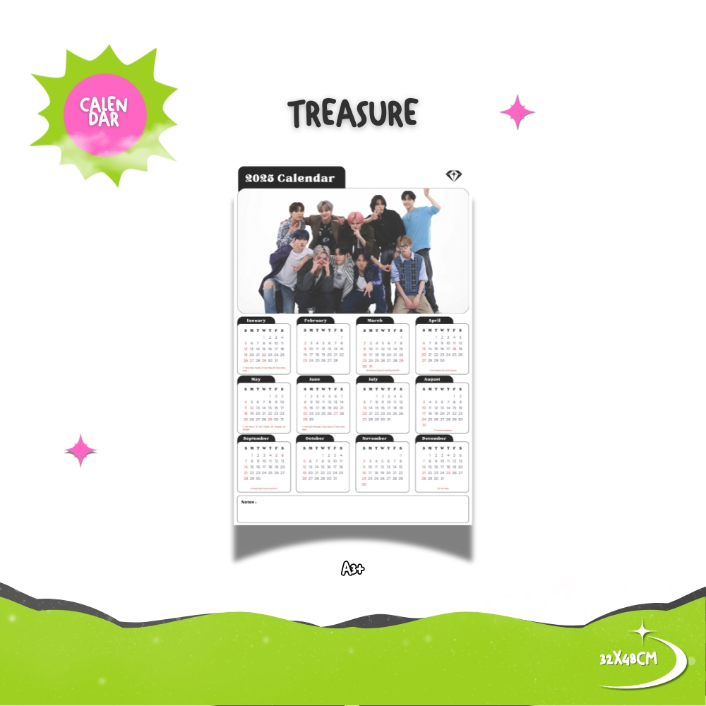 

2025 KALENDER TREASURE KPOP + LAMINASI 2SISI GLOSSY IDOL BIAS KOREA MURAH UNOFFICIAL MAKER HYUNSUK JIHOON YOSHINORI JUNKYU MASHIHO JAEHYUK ASAHI YEDAM DOYOUNG HARUTO JEONGWOO JUNGHWAN READY STOCK !
