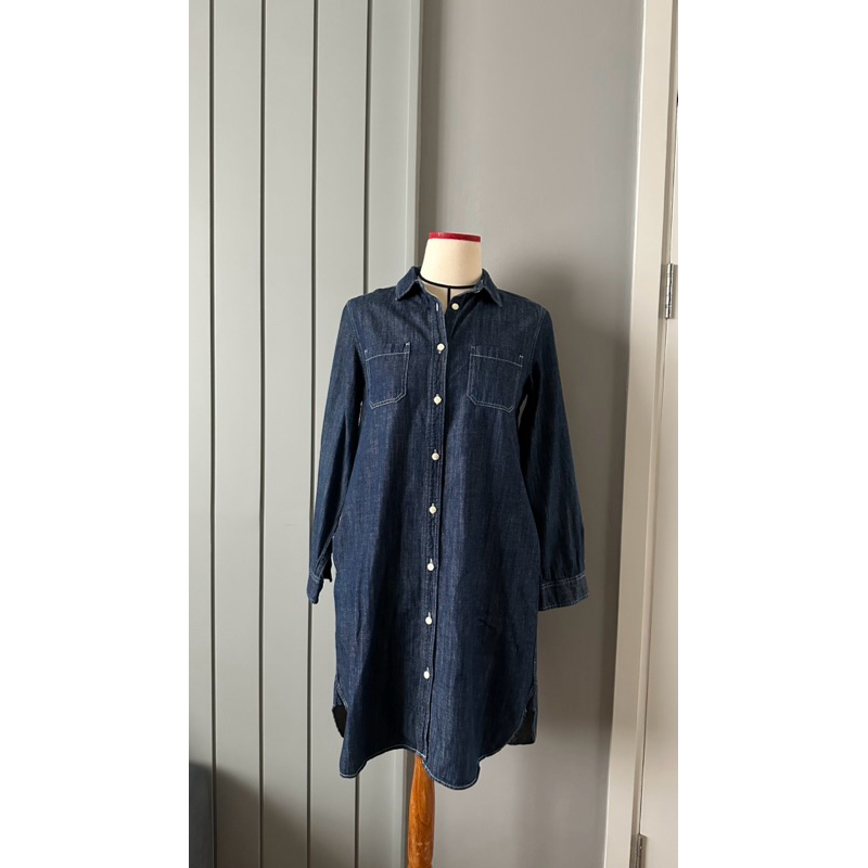 MUJI Denim Long Sleeve Dress