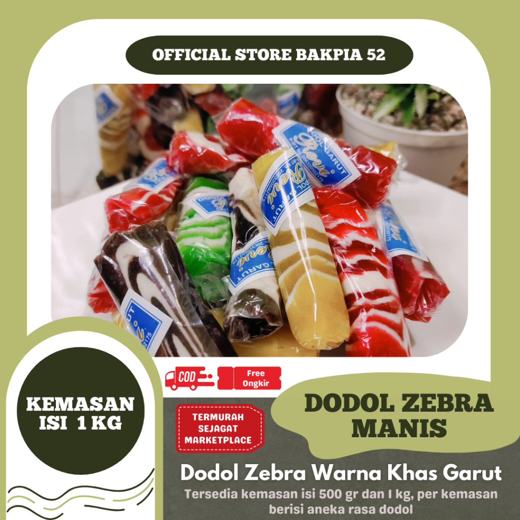 

Dodol Zebra Khas Garut Tersedia Kemasan Isi 1kg