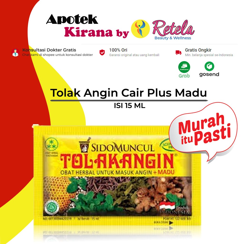 

Tolak Angin Cair Plus Madu 15 ml