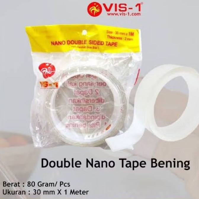 

Vis-1 Double Nano Tape Bening 80 Gram/ Pcs