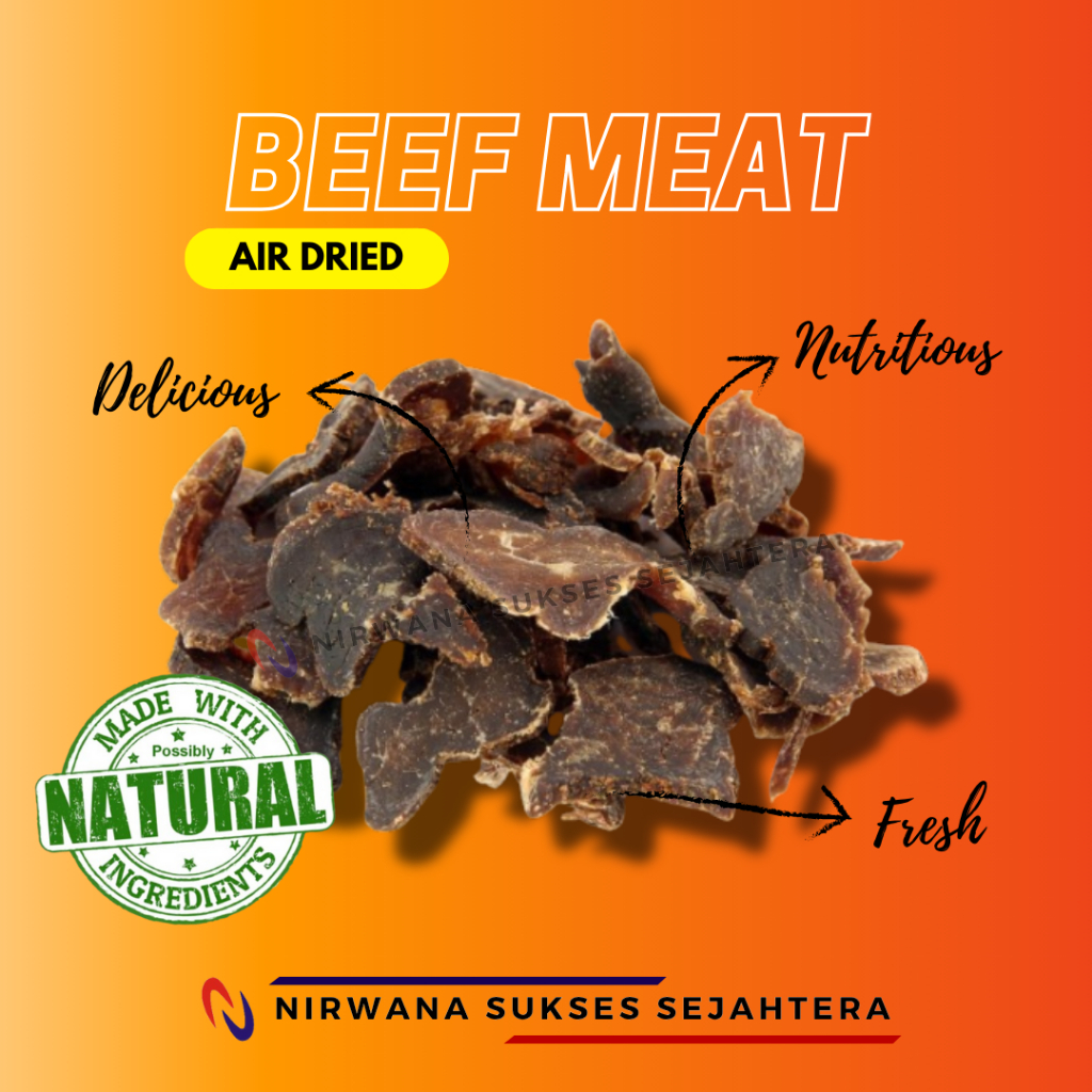 

DAGING SAPI KERING / DEHYDRATED AIR DRIED BEEF MEAT. CHEWS, TREATS, DENTAL CARE, SNACK FROM 100% NATURAL INGRADIENT NO ADDITIVE FOR DOG