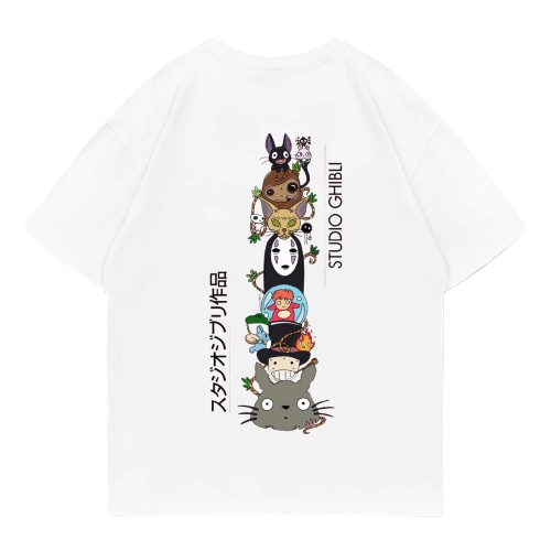 KAOS T-SHIRT SHIRT ANIME STUDIO GHIBLI PUTIH