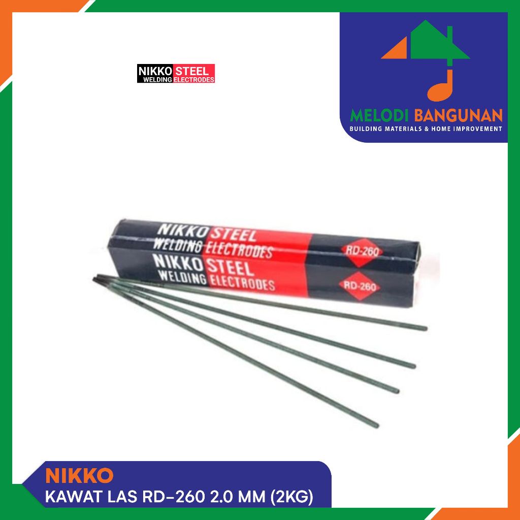 Nikko Steel - Kawat Las Listrik + Welding Electrodes Rd 260 Rd260 2 Mm