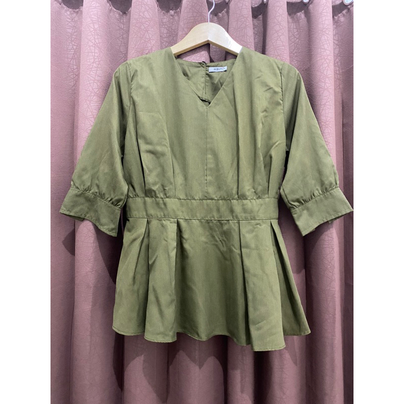 BLOUSE ORI BUTI WANITA // ATASAN BLOUSE ARMY WANITA // BAJU BLOUSE POLOS WANITA // PRELOVED