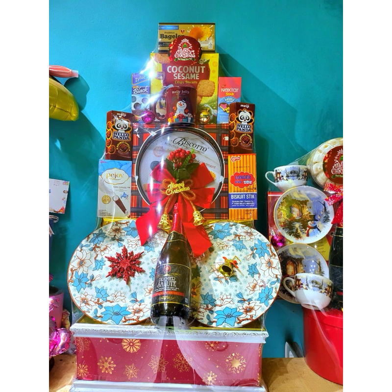 

Hampers Parcel pecah belah makanan natal merry christmas