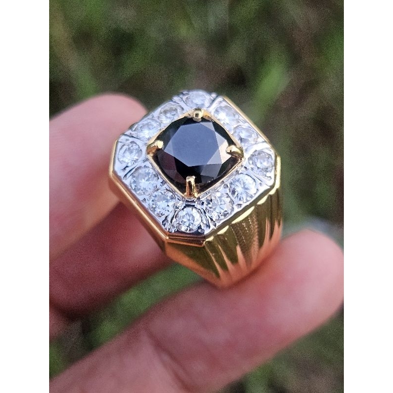 Cincin emas cowok cincin pria berlian hitam cincin laki berlian banjar cincin berlian berkwalitas be