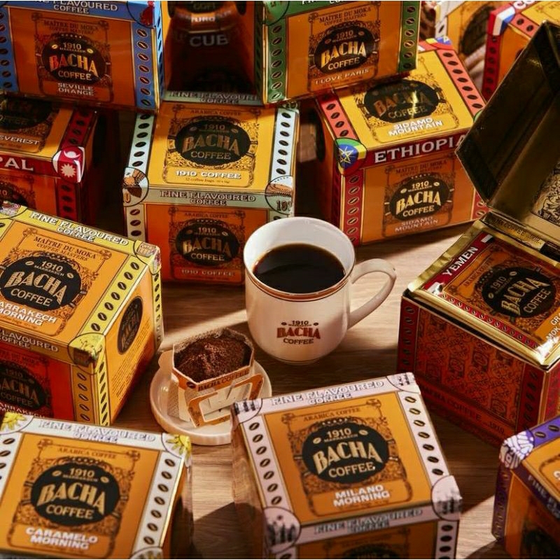 

Ready BACHA COFFEE 1910 MARRAKECH 1BOX (12coffee bags x 12gr)