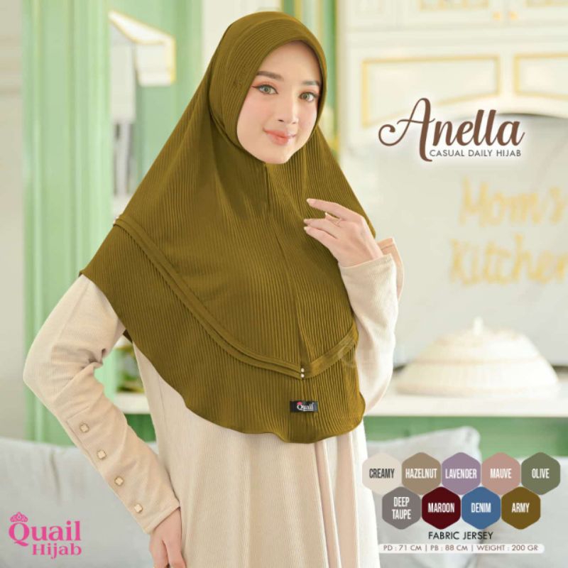 Hijab Intan Plisket Quail Model ANELLA