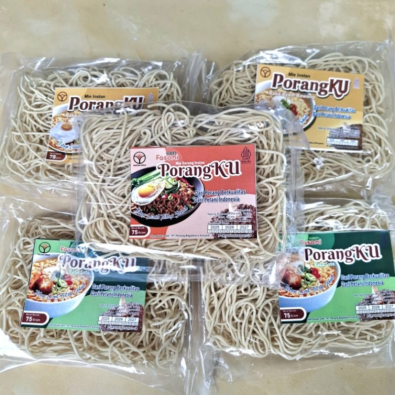 Paket 5 Bungkus Mie Instan PorangKU | Mie Porang Sehat Rendah Kalori