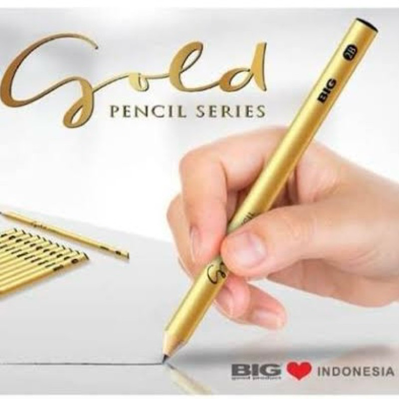 

PREMIUM PENSIL 2B BIG PS 988 GOLD | GRAPHITE PENCIL EXTRA DARK TANPA RAUT | ECER
