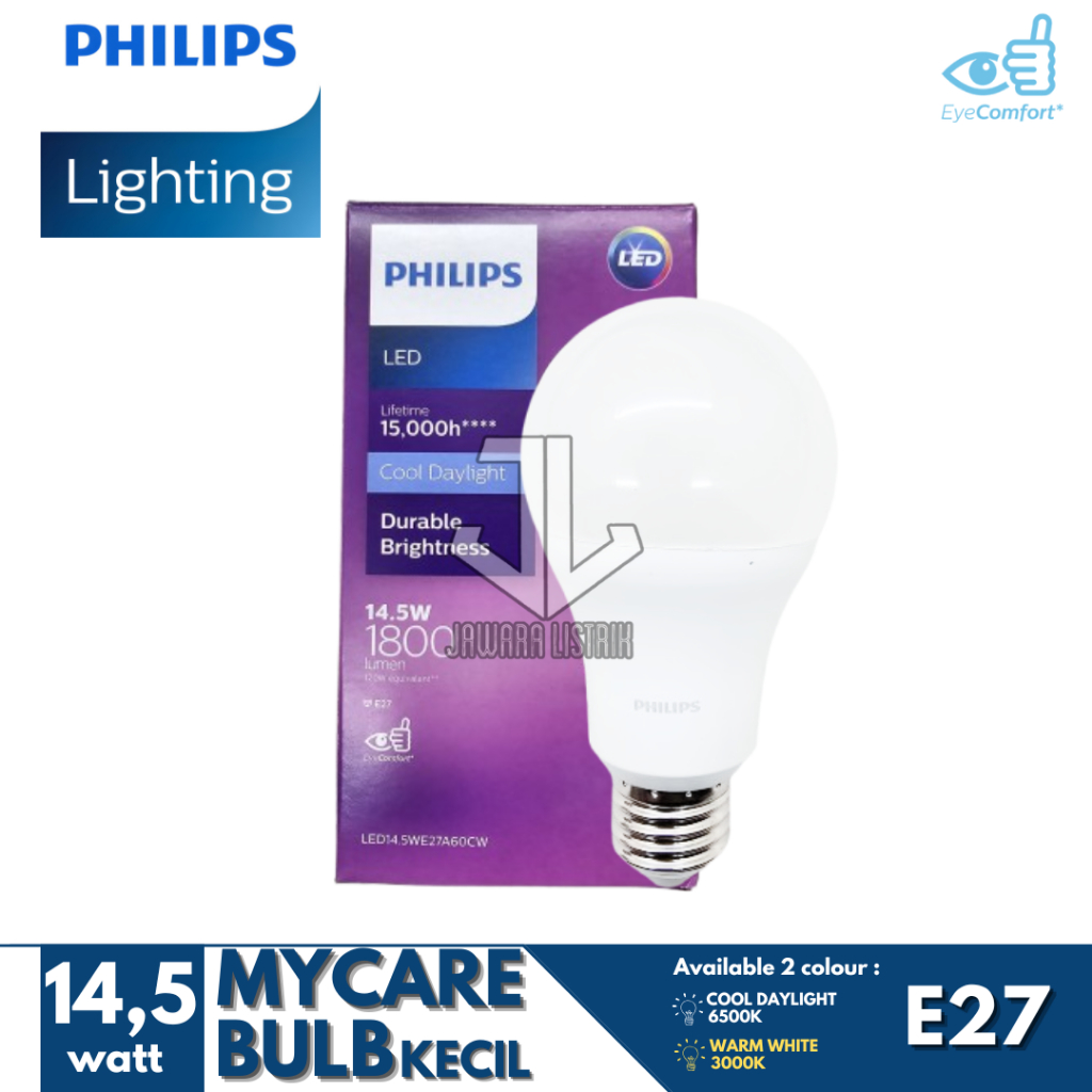 PHILIPS LED MYCARE 14,5W LAMPU BULB E27 14,5 WATT KECIL PUTIH KUNING