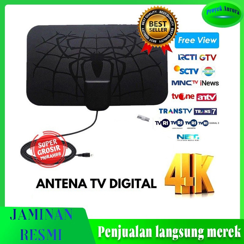 [Flash Sale]PROMO ANTENA TV DIGITAL INDOOR DVB-T2 25DB 4K HIGH GAIN/Antena TV Digital DVB-T2 Penguat