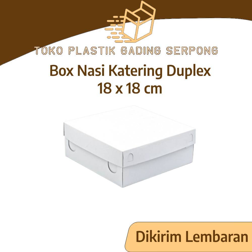 

DUS BOX KATERING 18 x 18 / DUS BOX NASI DUPLEX / DUS BOX SNACK 18x18 CM