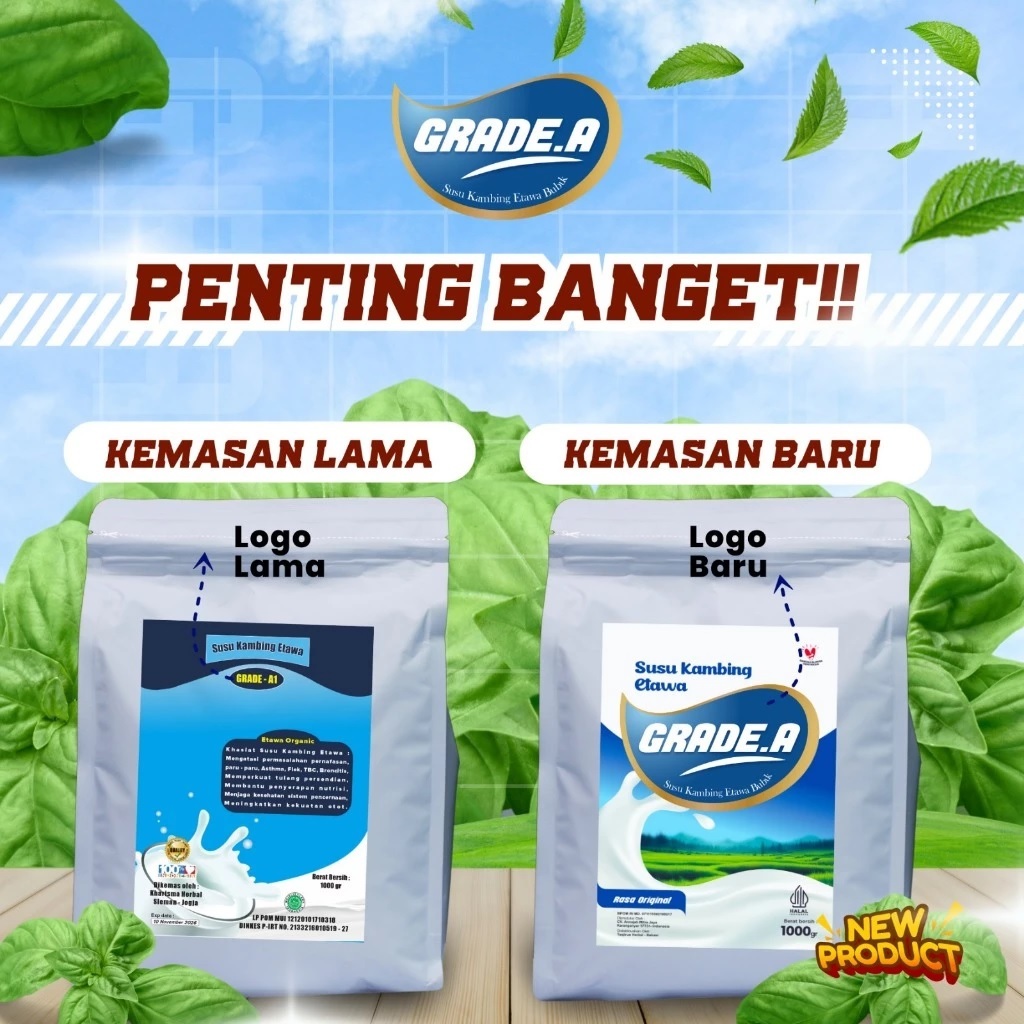 

SUSU KAMBING ETAWA GRADE A1 500GR ORIGINAL BANYAK VARIAN RASA SUDAH BPOM