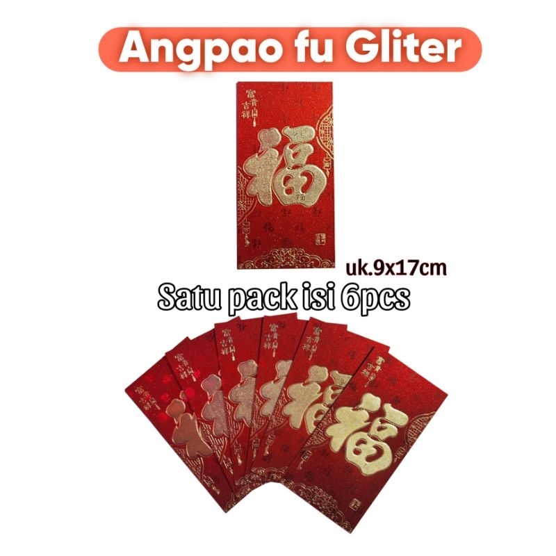 

Angpao fu gliter premium angpau imlek