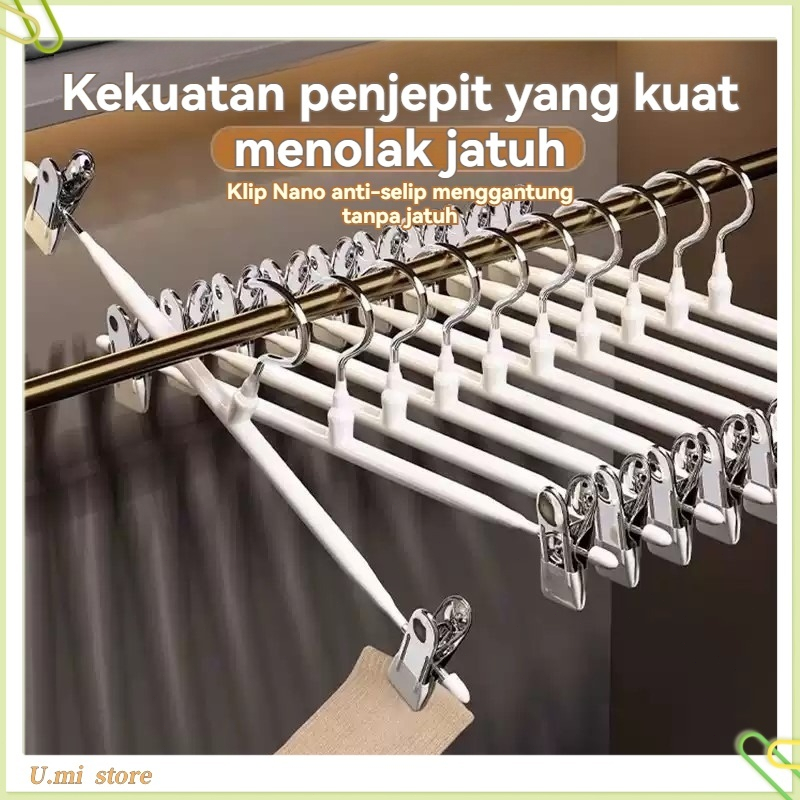 Rak Celana Penjepit Rak Celana Rak Celana Gantungan Celana Anti Licin Kuat Tanpa Jejak Rumah Tangga 