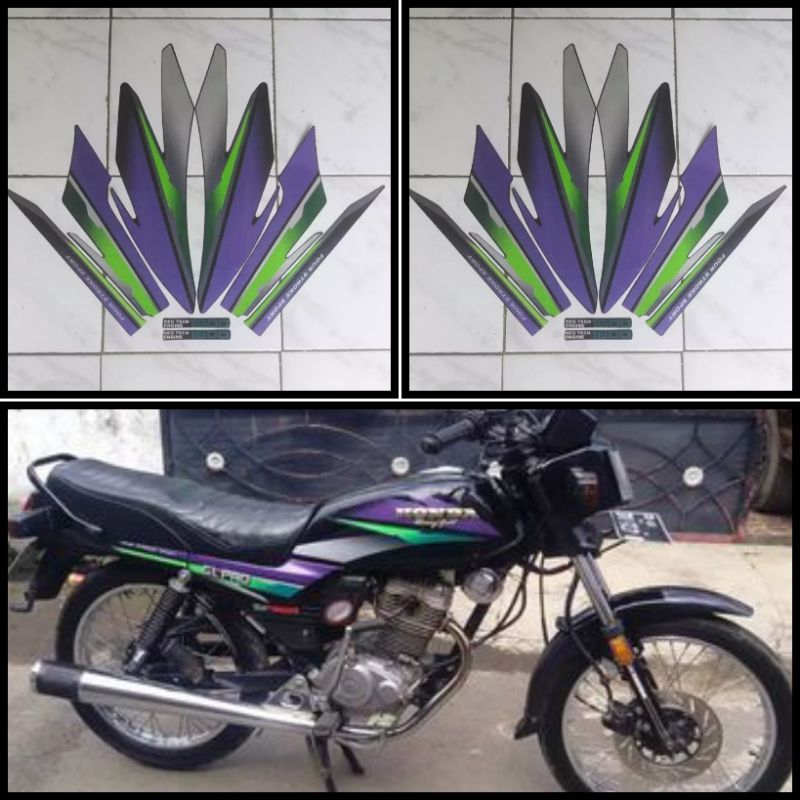 STIKER STRIPING LIS LES POLET PLAT PLISIR BODY MOTOR HONDA GL PRO 1997 NEOTECH HIJAU