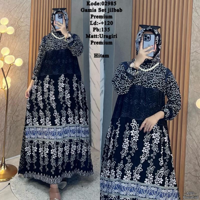 SET GAMIS JILBAB SEGIEMPAT. SET GAMIS URAGIRI PREMIUM