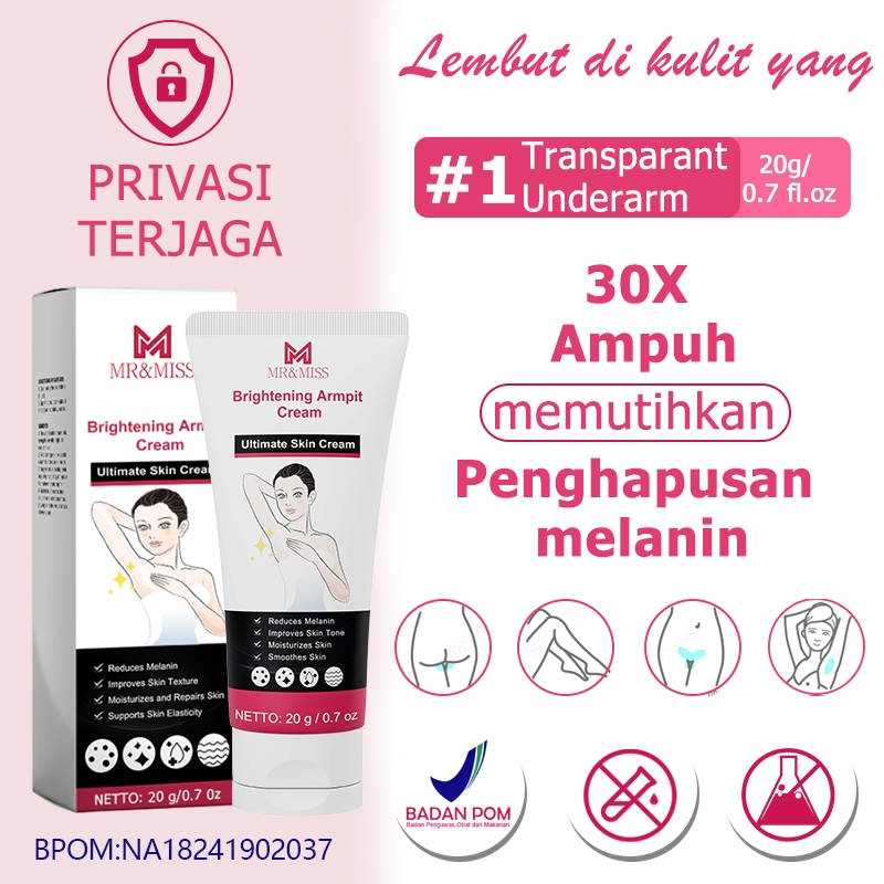 Pemutih selangkangan dan miss v Pemutih selangkangan Pemutih ketiak Pencerah selangkangan 30g Pemuti