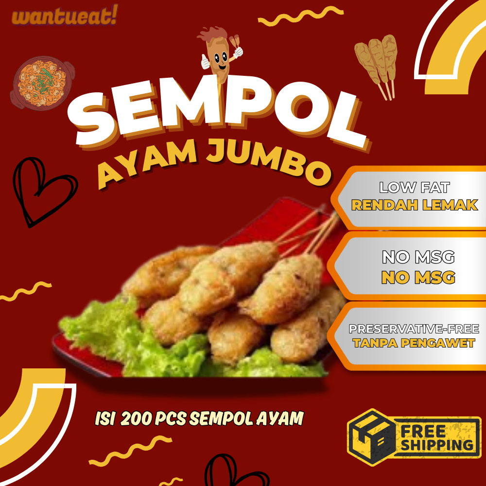 

Sempol Ayam Isi Jumbo 200 Tusuk / Cemilan Sempol Ayam / Tidak Mengandung Bahan Pengawet / Cemilan Kekinian