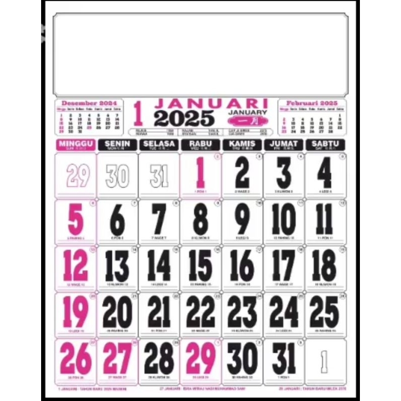 

Kalender Jumbo 2025 Terbaru / Kalender Dinding Besar