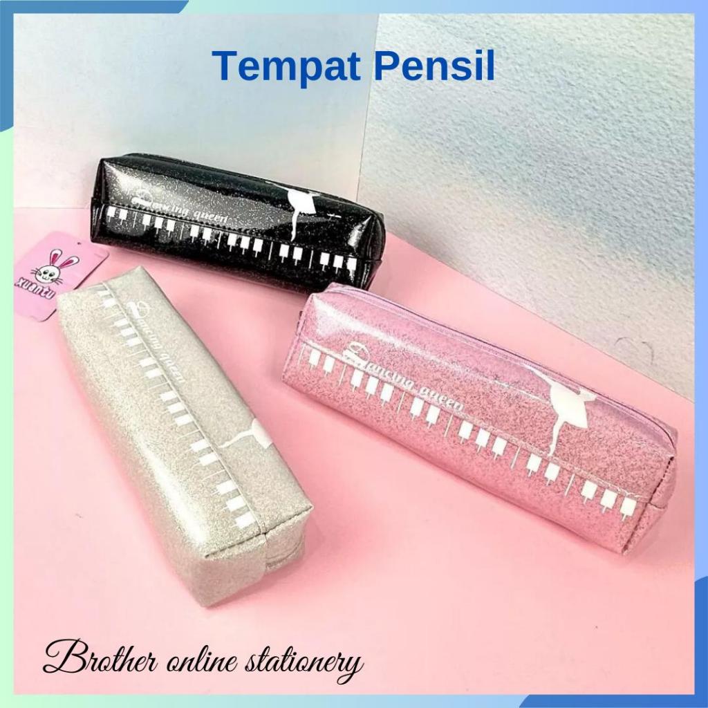 

BOS Kotak Pensil Berwarna Set/Tempat Pensil Sleting/Pencil Box Zipper