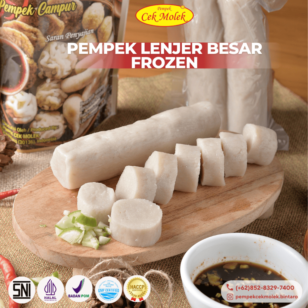 

Pempek Cek Molek Lenjer Besar Frozen