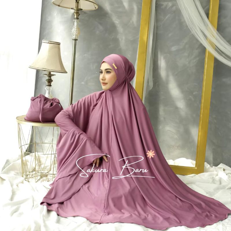 Mukena Khadijah Jersey premium/Mukena Jersey Malaysia