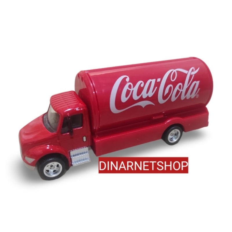 MAINAN DIECAST COCA-COLA AMBULAN TRUCK TRAILER KOLEKSI MINIATUR