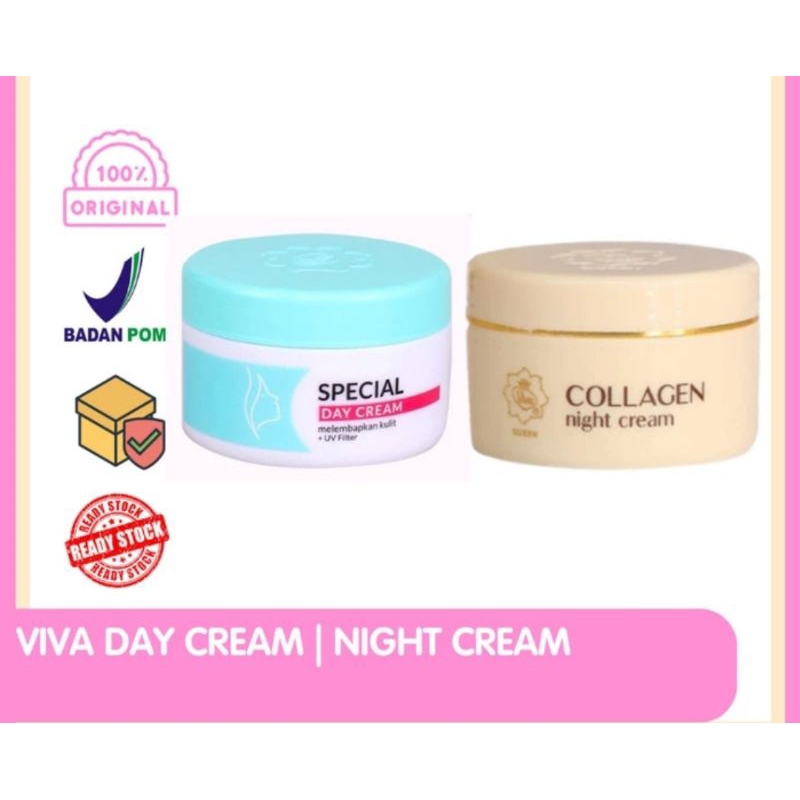 Paket cream viva siang & malam 22grm Bpom