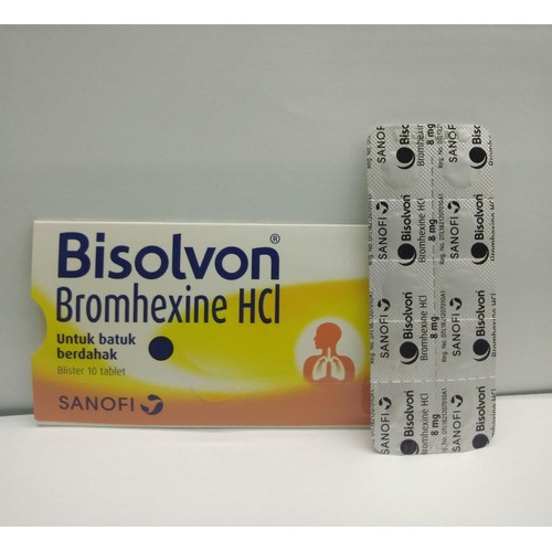 Bisolvon strip 10 Tablet Dewasa Dan Anak-Anak / Obat Batuk - Tab 10 Biji