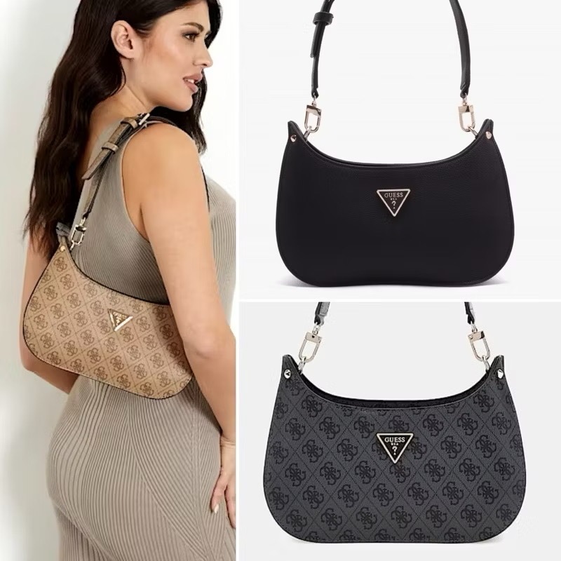 [TANG & YENNY] SHOULDER BAG GUESS / TAS BAHU MOTIF / TAS GUESS BLACK