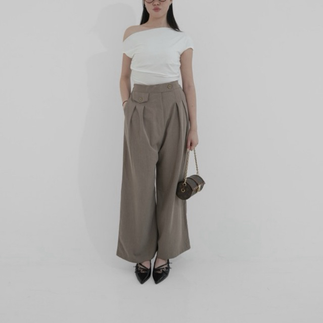 Kejora Jasmine Celana Kulot // Celana Panjang Wanita // Celana Highwaist // Kulot Highwaist