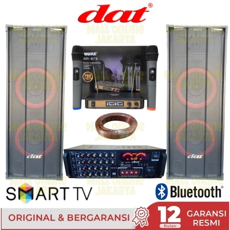 Paket karaoke dat 12 inch double speaker pro 212 sound system karaokean