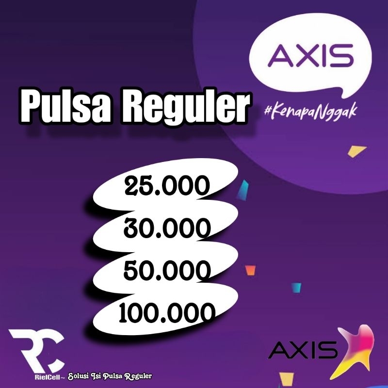 Pulsa Reguler Axis - Isi Pulsa +Masa Aktif