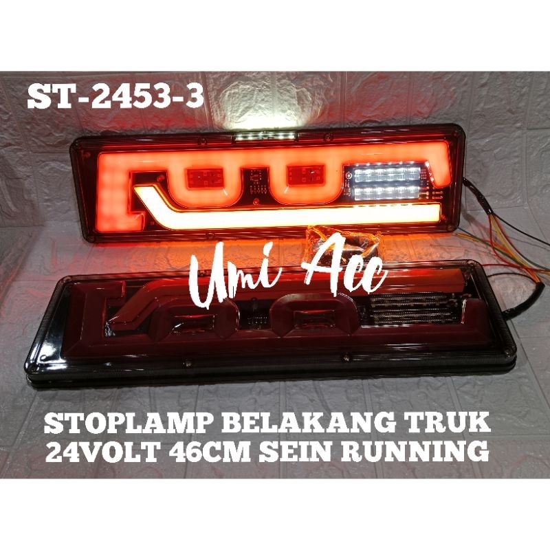 Stoplamp Variasi Truk Tronton Fuso Canter 24 Volt Lampu Rem Belakang Sein Running