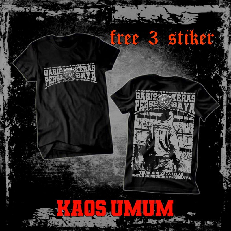 KAOS GARIS KERAS PERSEBAYA FREE STIKER