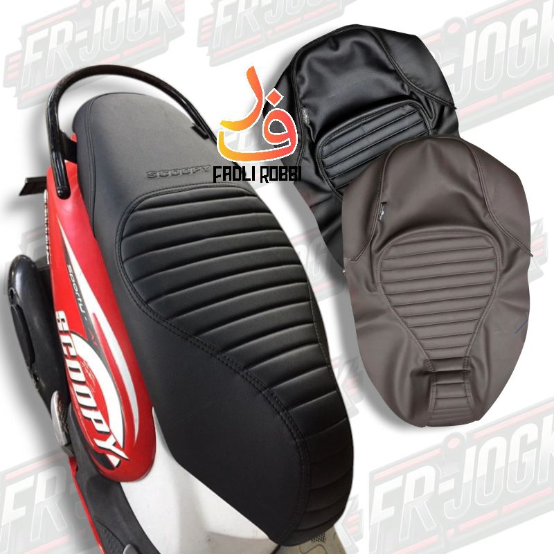 Kulit jok motor CAFERACER Sarung jok motor beat / vario 125 / vario 150 / vario / scoopy / genio / p