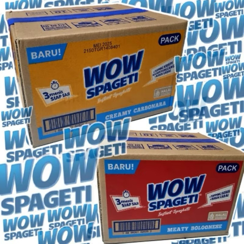 

(40 Pcs) Wow Spageti - Instant Spagetti - Spaghetti Instant - Noodle Mayora viral