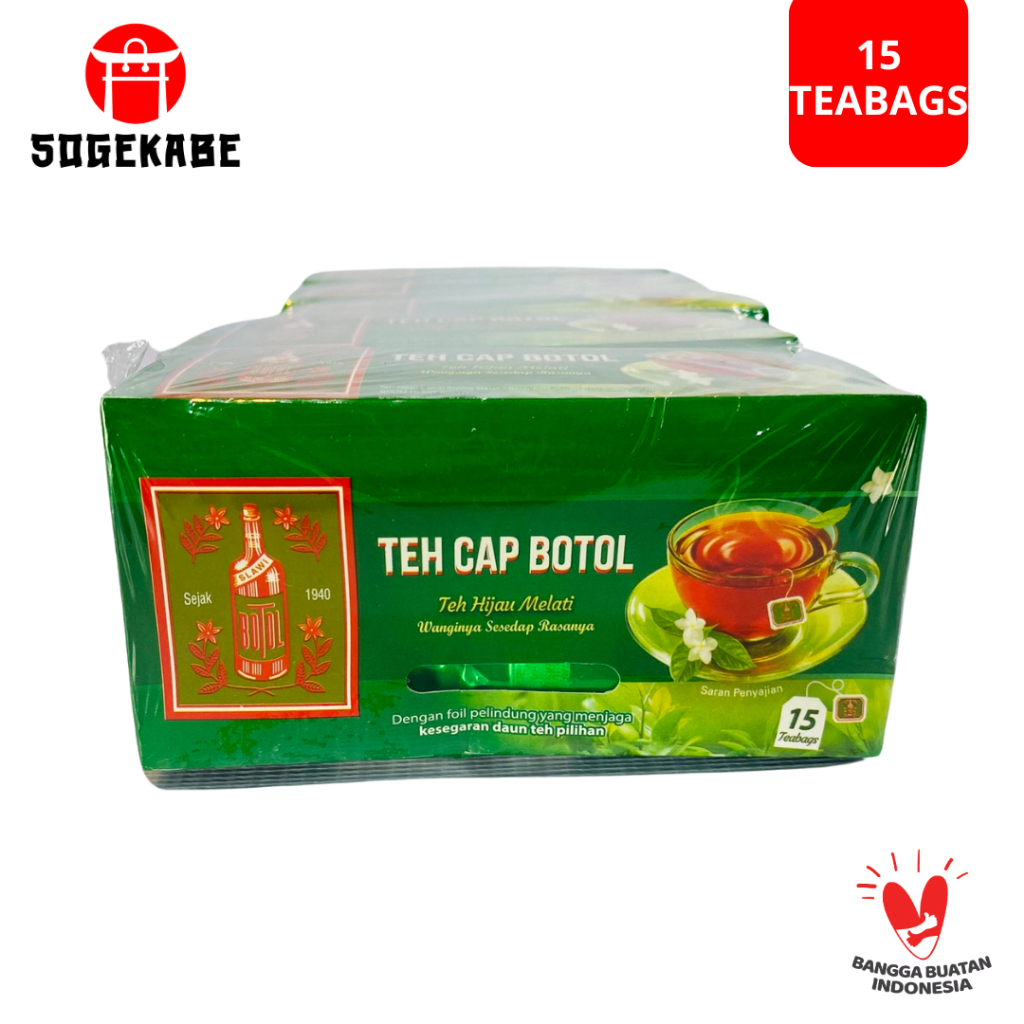 

Teh Cap Botol | Teh Celup Hijau Melati - 15-25 Teabag