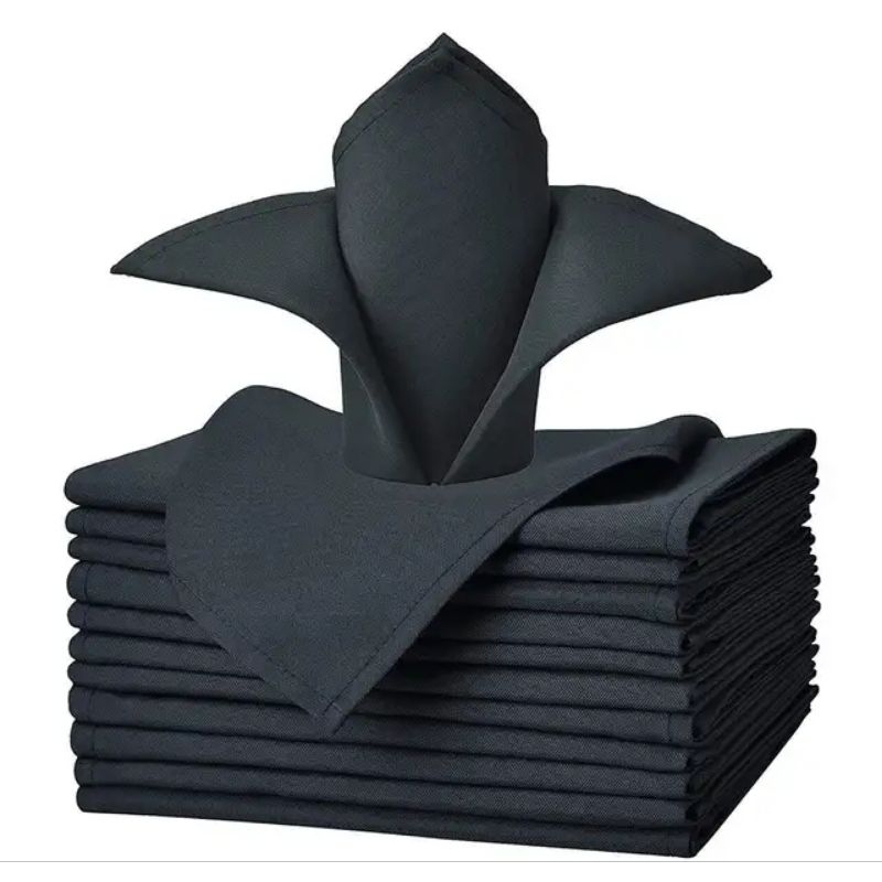 Napkin serbet makan lap restaurant, hotel napkin polos pull cotton ukuran 50x50
