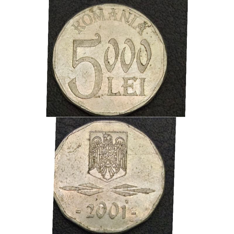 [KOLEKSI] Negara rare jarang Romanie Romania 5000 Lei 2001 Dijamin Original 100%