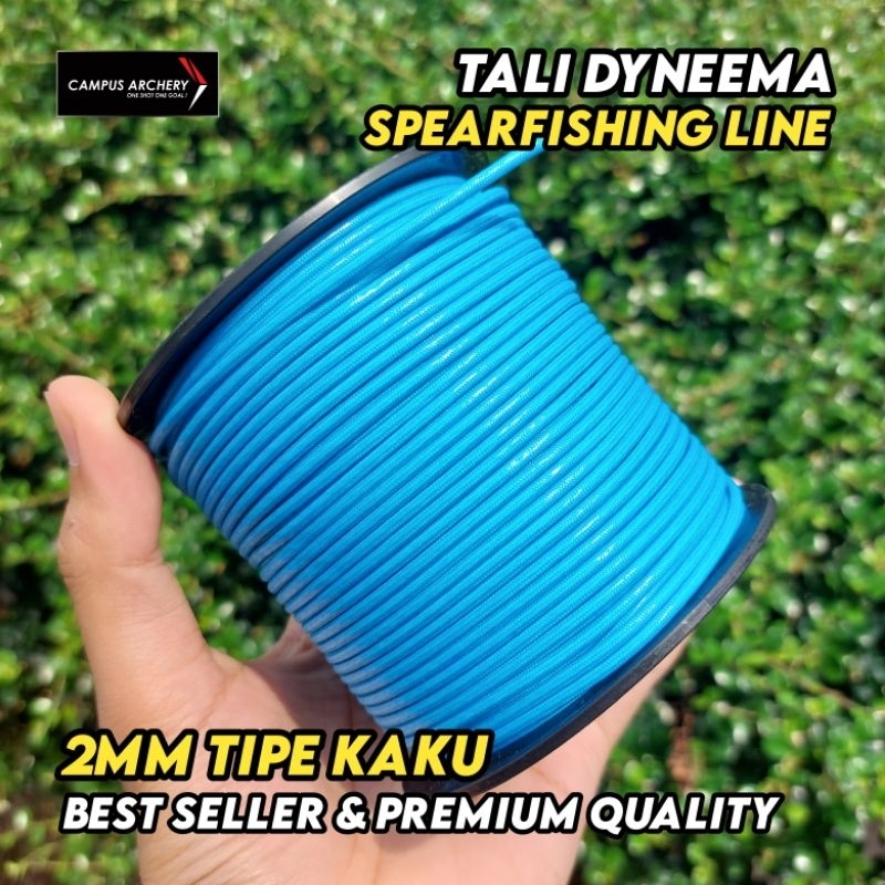 Tali Dyneema Speargun 2mm Tipe Kaku - Biru Permeter