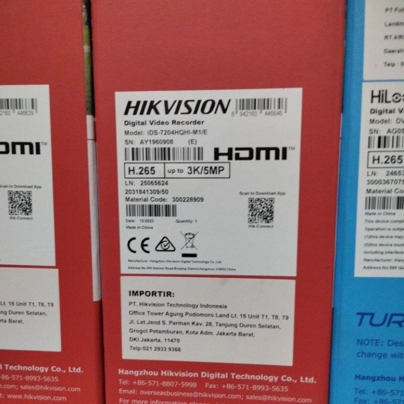 DVR Hikvision 4 ch up 5 mp