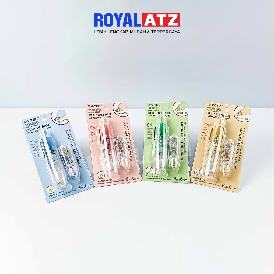 

Correction Tape / Tip Ex Kertas CT-956 CHL V-Tec