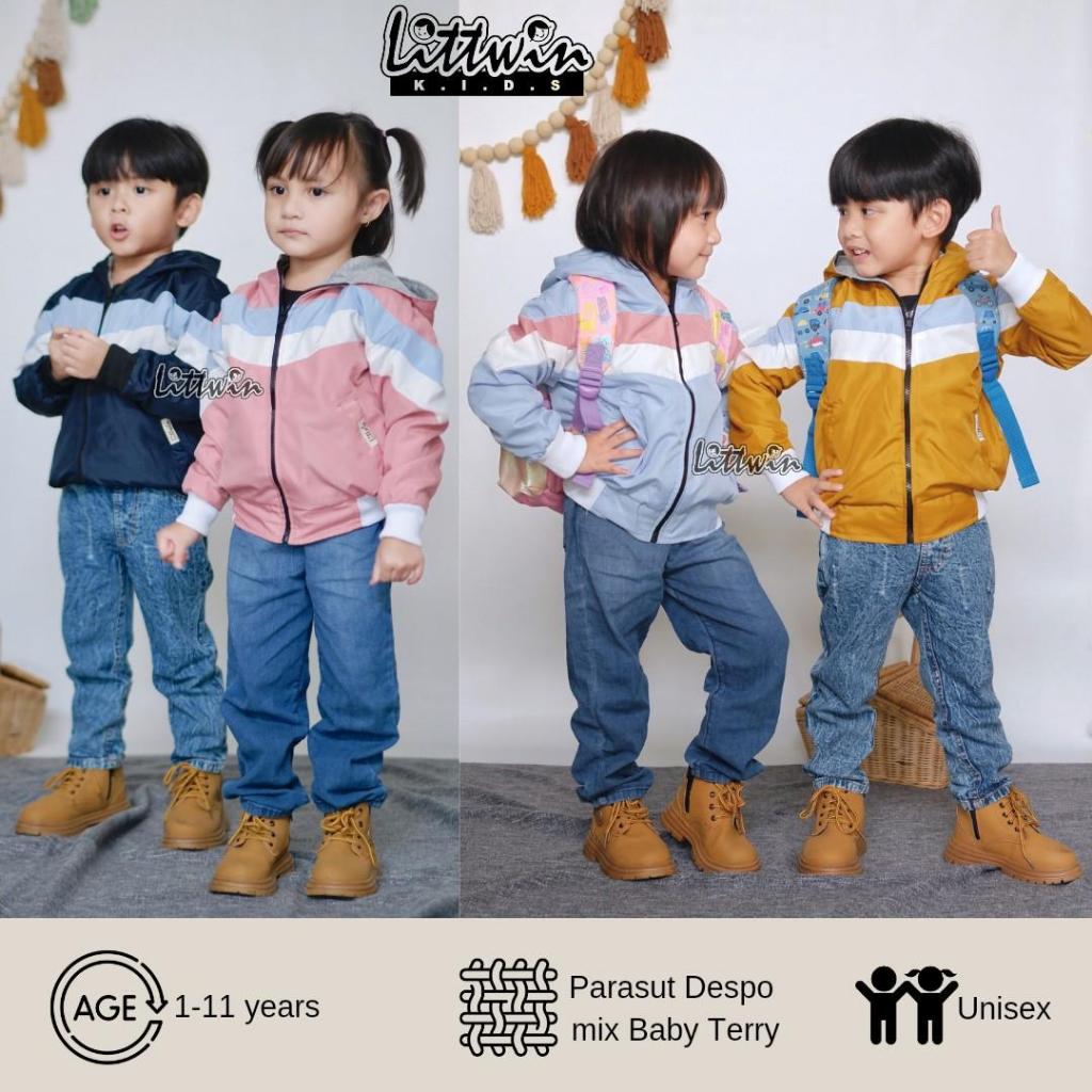 (1-16tahun) Jaket Bomber Kombinasi Couple Ibu dan Anak / Jaket Bomber Lumino 3 Tone Anak / Jaket Bom