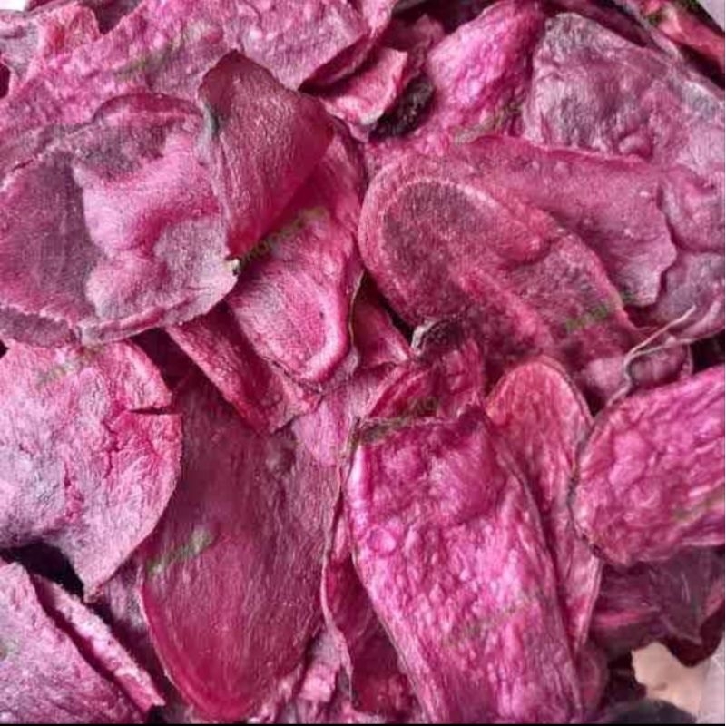 

Keripik kering sagu original rasa vanila dan buah