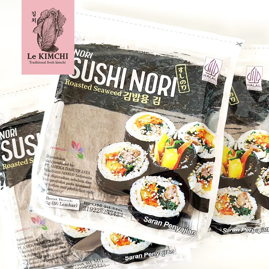 

Java Sushi Nori HALAL 10/20/50 Lembar Seaweed Rumput Laut Kimbap Gimbap Korea